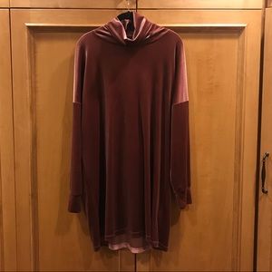 Urban Outfitters burgundy brown velvet dress M